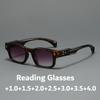 Men's Fashion New Far-sighted Glasses Neutral Fashion Large Frame Square Reading Sunglasses Luxury New Reading Sunglasses +4.0