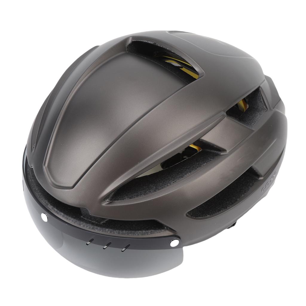 Велосипедный шлем с технологией MIPS, велосипедный шлем со светодиодной подсветкой и очками для горного и шоссейного велосипеда, цвет титан