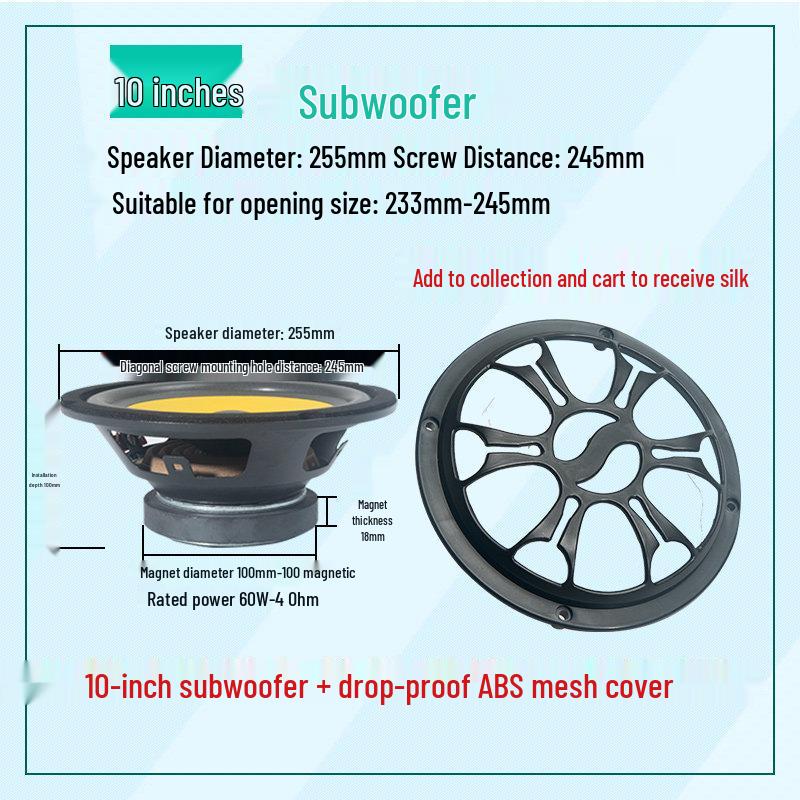 4-12 Inch Heavy Bass Car Subwoofer for Truck & Vehicle Audio