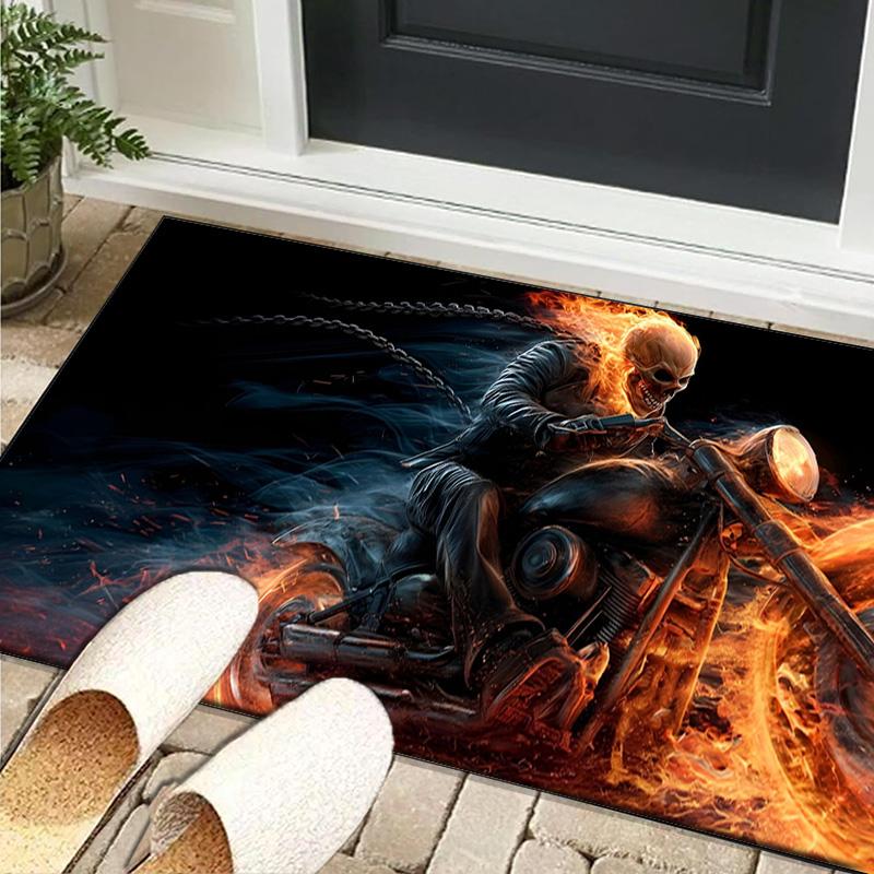 Ghost Rider Area Rug Suitable for Indoor And Outdoor,Carpets for Playroom, Homes, Offices, Living Rooms,Home Decor,Christmas Fan Gift