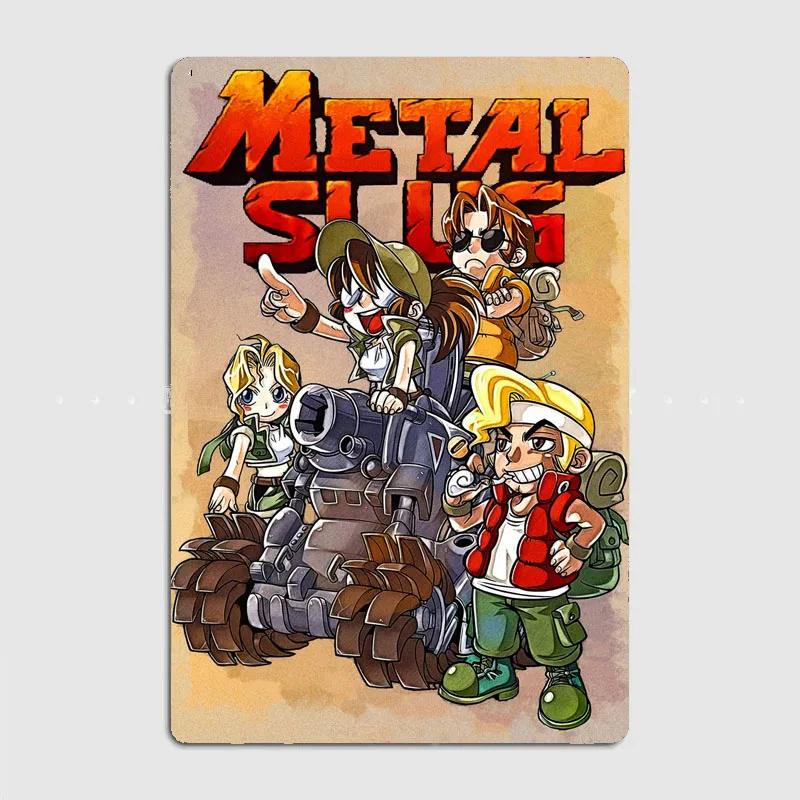 Коллекция Metal Slug X Игровые Постеры Металлическая Табличка Постер Гараж Комната Настенные Украшения Гостиная На Заказ Жесть Винтаж Домашний Декор
