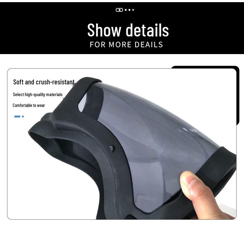 High-Definition Transparent Anti-Droplet Face Shield with Dustproof Riding Goggles 968