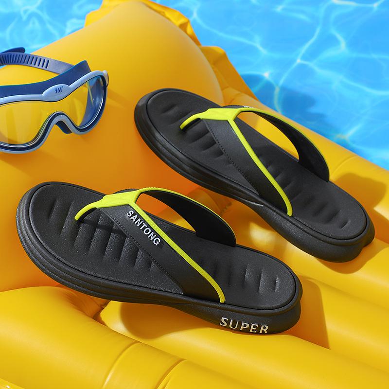 Мужские шлепанцы, летние уличные нескользящие мужские тапочки, пляжные шлепанцы, сандалии