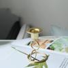 1Pc Circular Wedding Decorations Double Ring Holiday Gifts Home Decorations Party Supplies Candle Holder Golden Metal