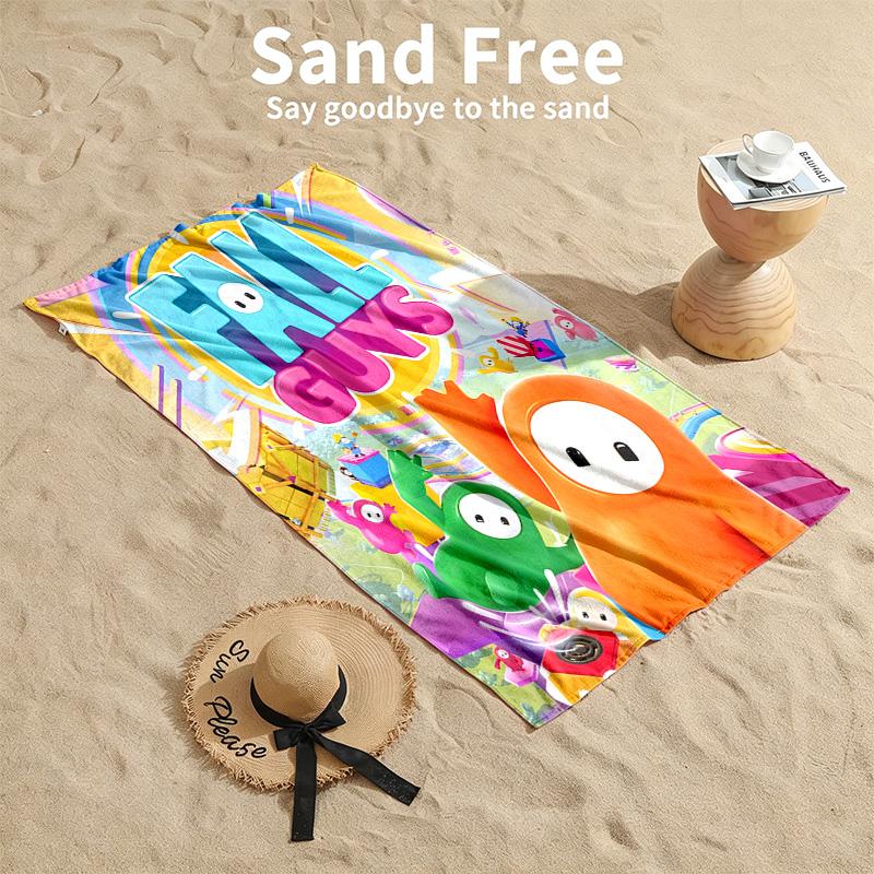 Fall guys Beach towels also serve as bath towels summer essential a musthave for the outdoors the beach and the pool