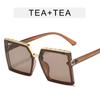 Personalized Women Large Frame Sunglasses Fashionable Large Frame Square Sunglasses Uv Resistant Frameless Sunglasses