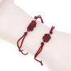Сплетенный вручную фиолетовый киноварный браслет на удачу ручной работы, браслеты из красной веревки, размер регулируется