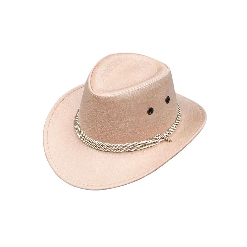 Винтажная ковбойская шляпа в стиле вестерн, однотонная шляпа с широкими полями, джазовая шляпа, защита от солнца для пешего туризма, кемпинга, верховой езды