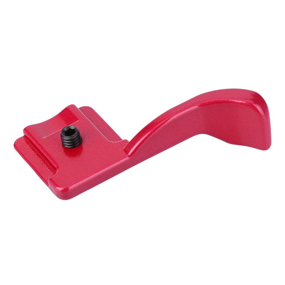 Aluminum Alloy Finger Thumb Grip Hot Shoe Mount Holder Bracket for Fuji X100 X100S X E1(red)