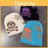 Knitted Skull Unisex Pumpkin Hat With Letter Design For Fall And Seasons Winter