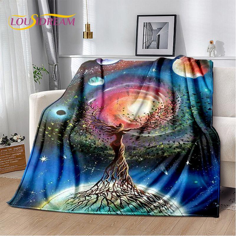 Мягкое плюшевое одеяло Rainbow 7 Chakra Mandala Bohemia, фланелевое одеяло, покрывало для гостиной, спальни, кровати, дивана, чехла для пикника