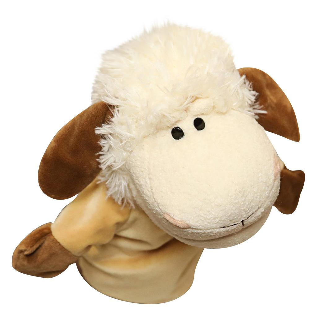 Multiple Animal Hand Puppet Toys, Large Single Plush Gloves, 9.8 Inches, Kindergarten Early Education Supplies, Cats, Cows, Lions,1pc,