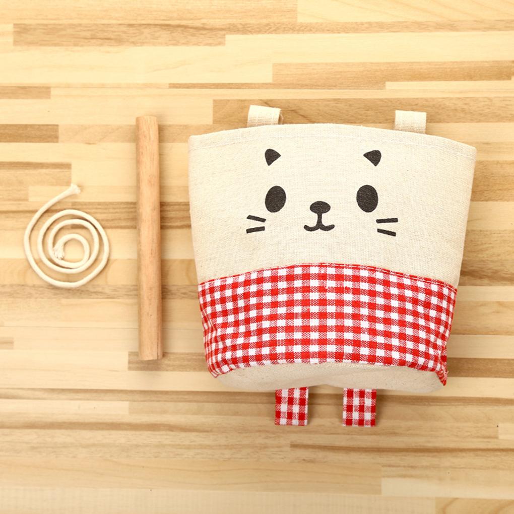 Домашняя подвесная сумка для хранения, милая корзина, контейнер, настенная дверная карманная сумка, украшение