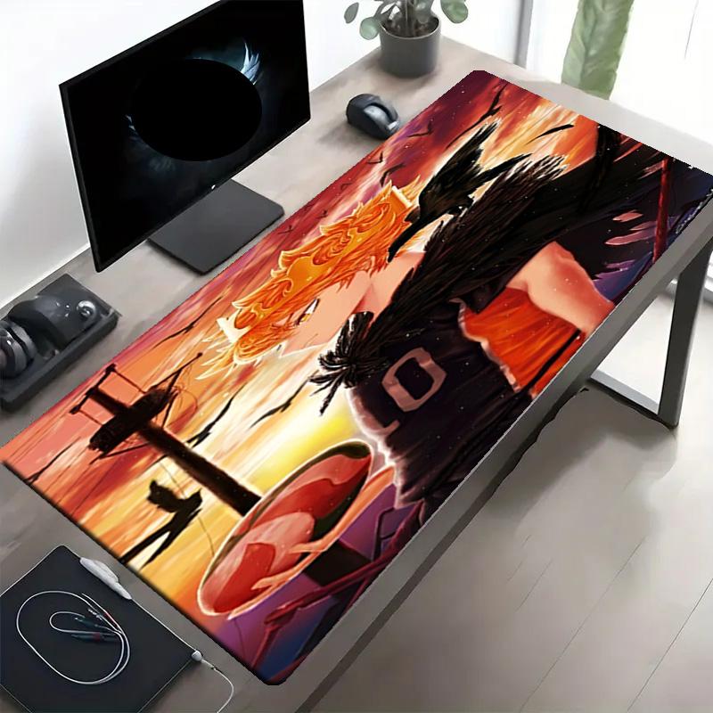Haikyu Print Mouse Pad, Anti‑Slip Desktop keyboard Mat, for PC Laptop Gaming Working Daily Use, Cool Festival Surprise Gift