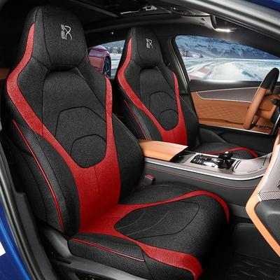 Дышащая льняная накидка на автомобильное сиденье для BYD Han: 5-местный, всесезонный, универсальный чехол с полным обхватом