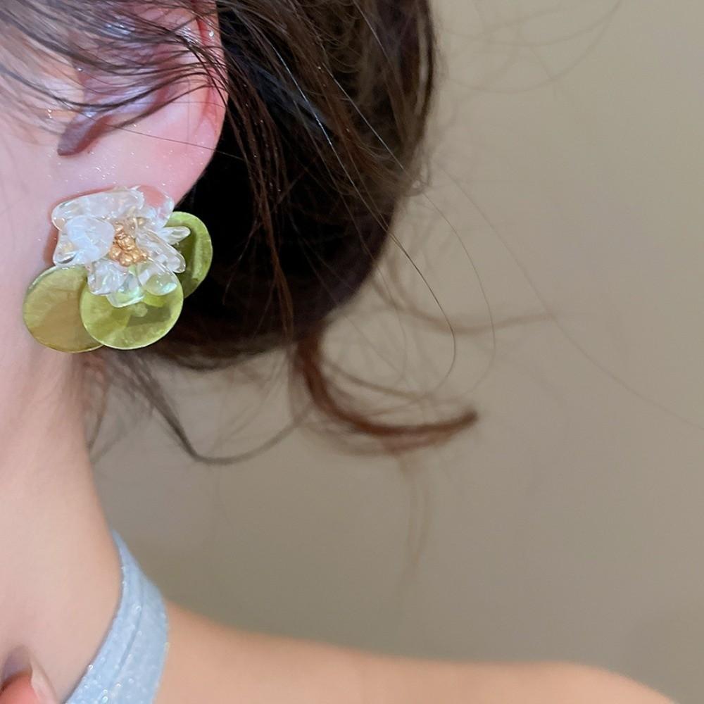 Scallop Shell Drop Earrings Bohemian Pendant Ear Studs Retro Shell Stud Earrings Party