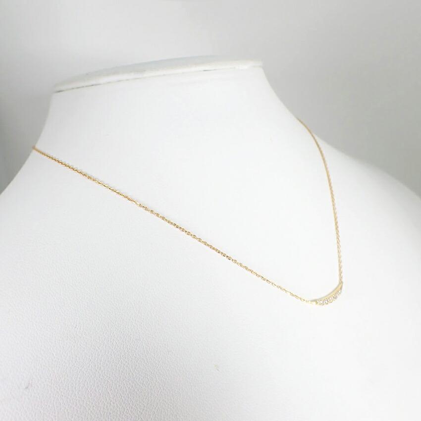 [Использовано] бриллиантовое колье agete K18YG /g424-34