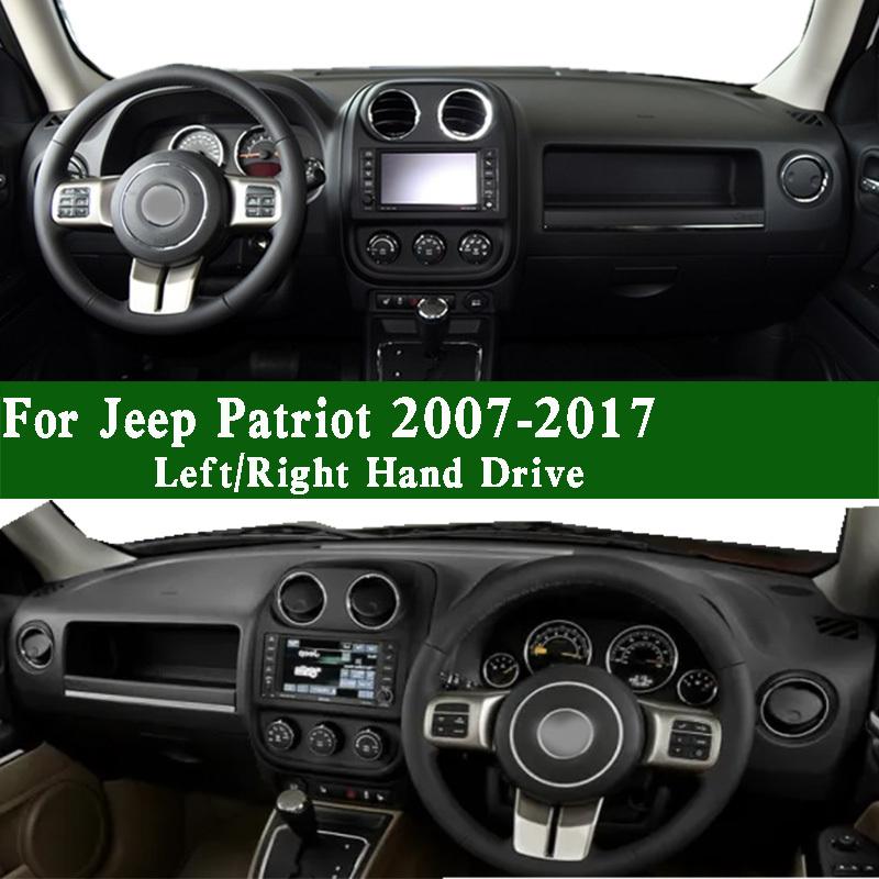 For Jeep Patriot 2007-2017 MK74 Car-Styling Dashmat Dashboard Cover trument Panel Protective Pad Anti-Dirt Dash Mat