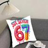 Funny six seven Cushion Cover Elegant Comfort Pillowcase Sofa Bed Doublesided Printed Invisible Zipper Home Decor
