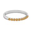 Citrine Half Eternity Design Band Ring- 925 Sterling Silver