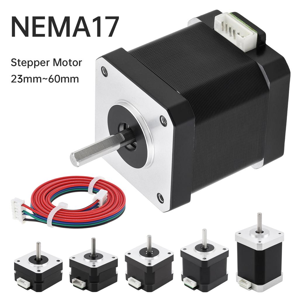 Шаговый двигатель Nema 17 60MM биполярный 2A 85N.cm(118 унций.дюйм) 42 двигателя 2 фазы 4 провода биполярный шаговый двигатель 1.8 градуса для ЧПУ 3D принтера