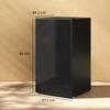 Small Refrigerator with Freezer 91L Quiet Reversible Door Adjustable Temperature and Adjustable Shelves Black