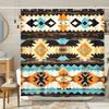Юго-западный Бохо Шторка для душа Западный Коренной Американский Племенной Навахо Богемная Занавеска для ванной Яркая Цветная Ацтекская Племенная