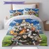 Black Clover Pattern Bedding Quilt Set Quilt Cover Pillowcase Home Birthday Gift(1 * duvet cover + 2 * pillowcase, without core)