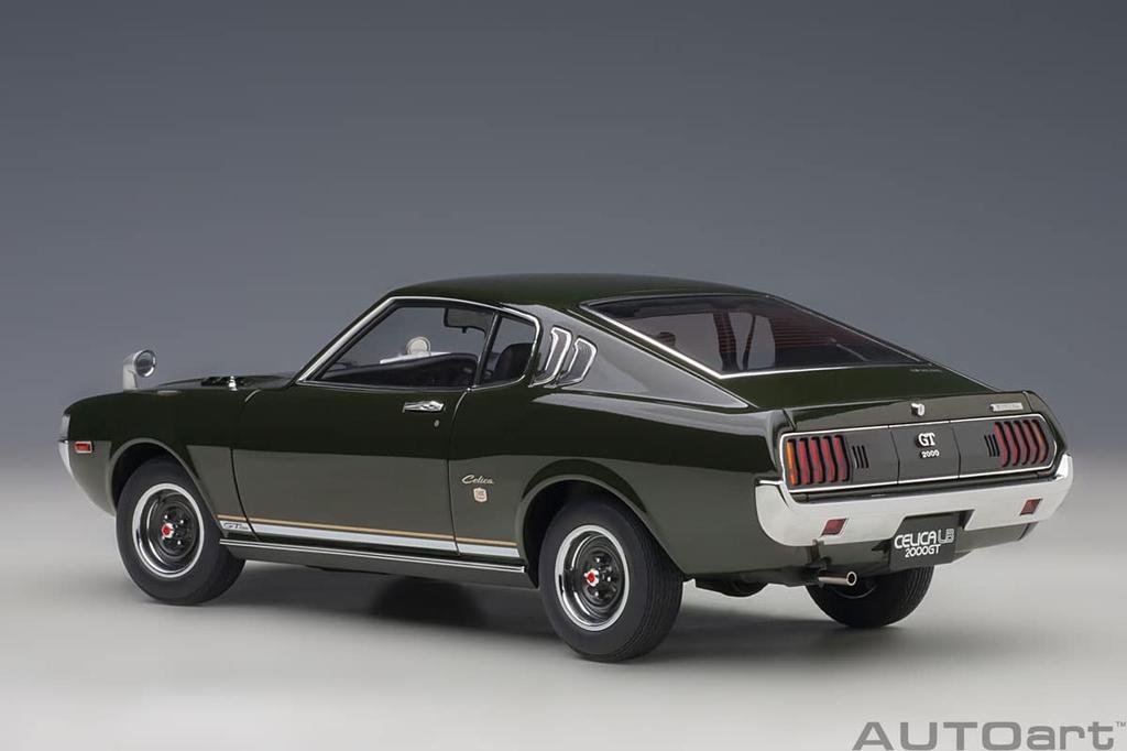 AUTOart Scale Toyota Celica Liftback 2000GT 1973 Moss Green Finished Model 1/18 (RA25)