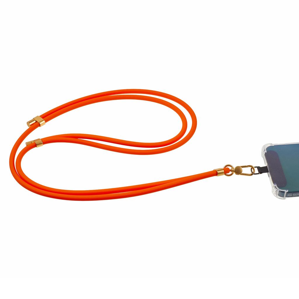 150cm Silicone Phone Lanyard Adjustable Neck Strap with Tether Tab