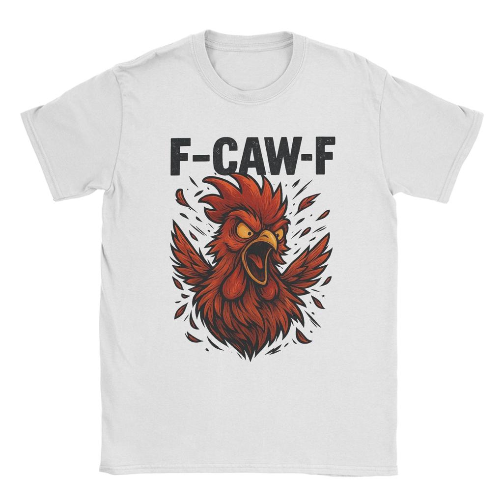 F-CAW-F Смешной Петух Мем Курица Футболки для Мужчин Повседневные Хлопковые Футболки с Круглым Вырезом С Коротким Рукавом Оригинальные Топы