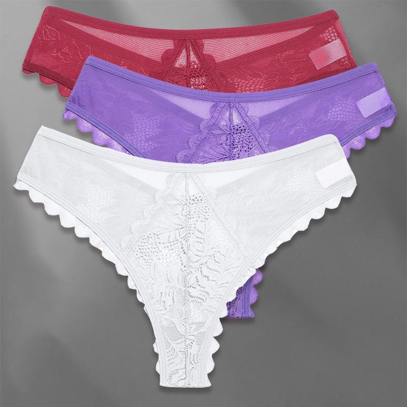 3 шт./компл. женские сетчатые кружевные трусики сексуальные S-XL перспективные стринги для девочек мягкое нижнее белье трусики нижнее белье Femme Intimates