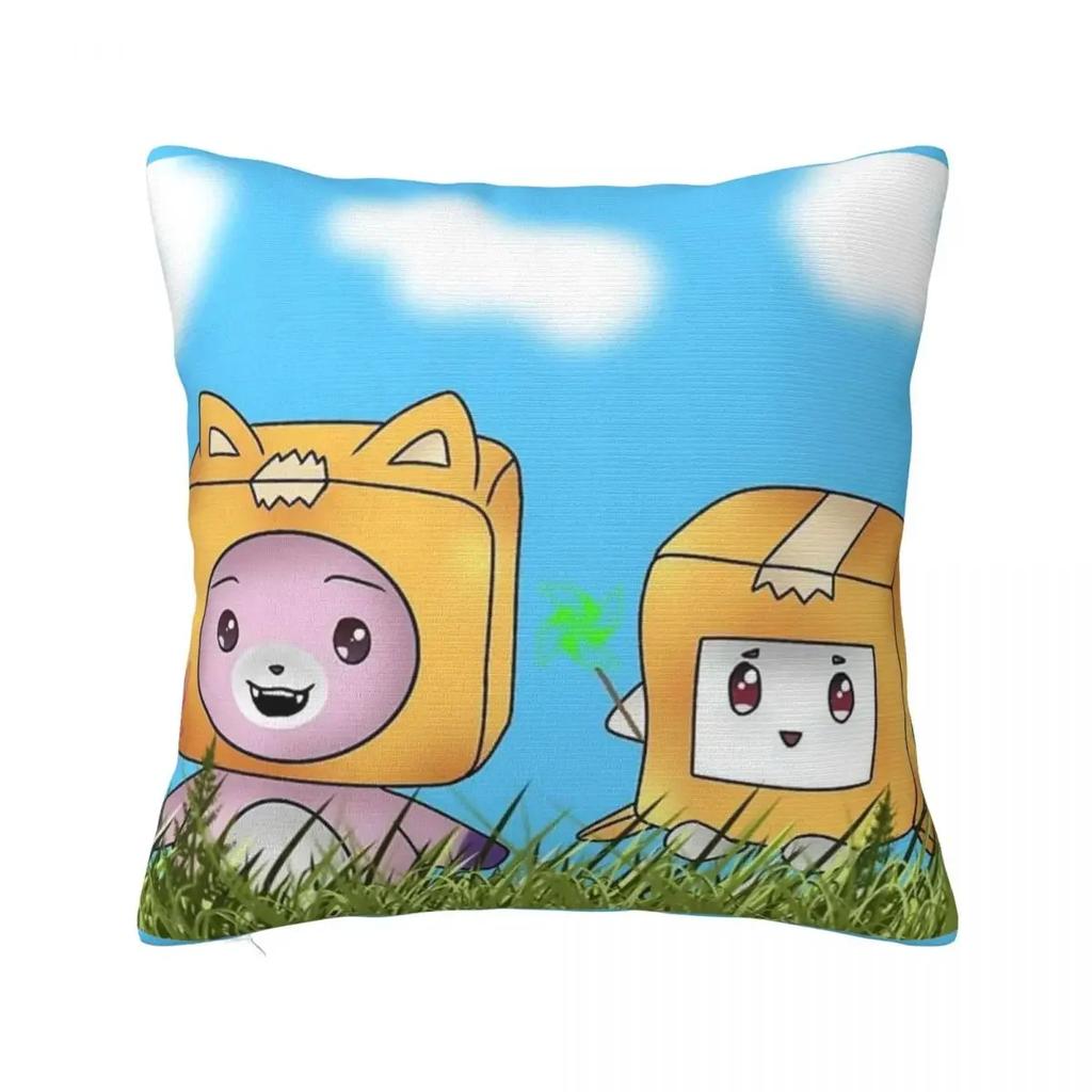 Foxy Boxy Pillowcase Polyester Cushion Cover Decoration Cute Cartoon Pillow Case Cover Home Zippered