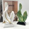 Nordic Creative Feather Sculpture Decoration Items Home Room Table Furnishing Ornaments Art Store Office Desk Statue Accessories