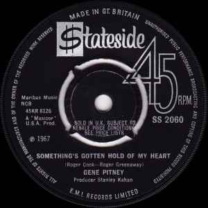 7-дюймовая пластинка GENE PITNEY - Something's Gotten Hold Of My Heart SS2060 Stateside 1967 UK Pop Б/у