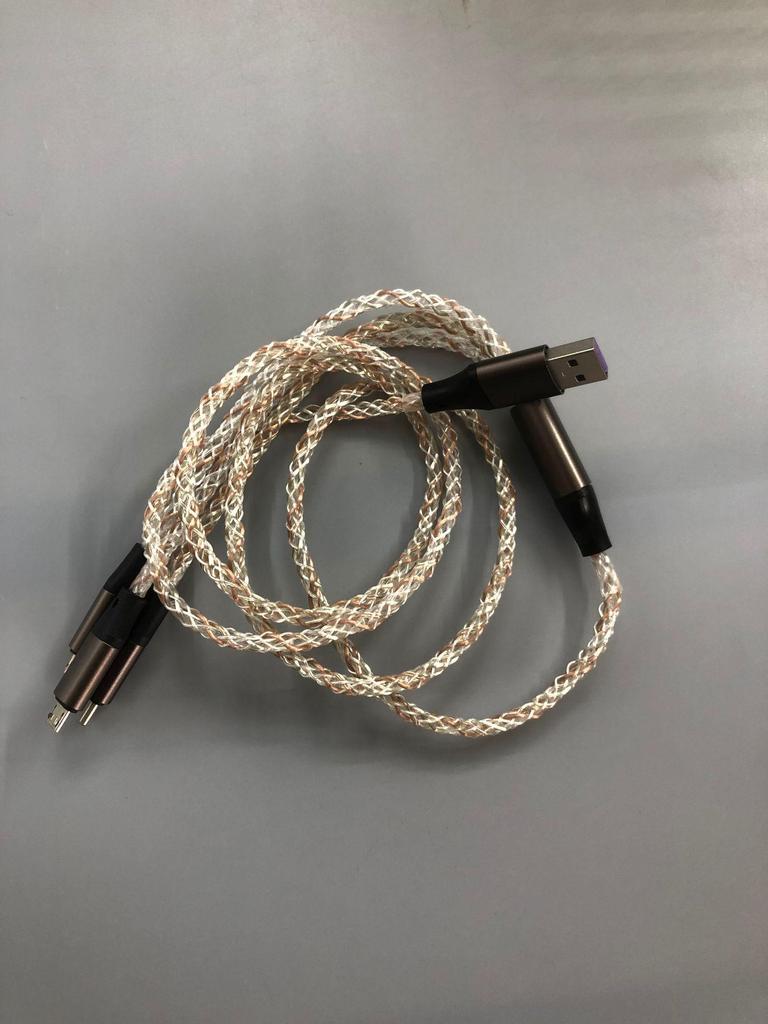RGB-градиентный двойной USB-кабель для быстрой зарядки и автомобильное зарядное устройство с лазерной гравировкой