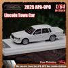Mk 1:64 Lincoln Town Car Apa-opo Hec Limited Edition Simulation Alloy Small-scale Diecast Model Custom Toys Decorative Gifts