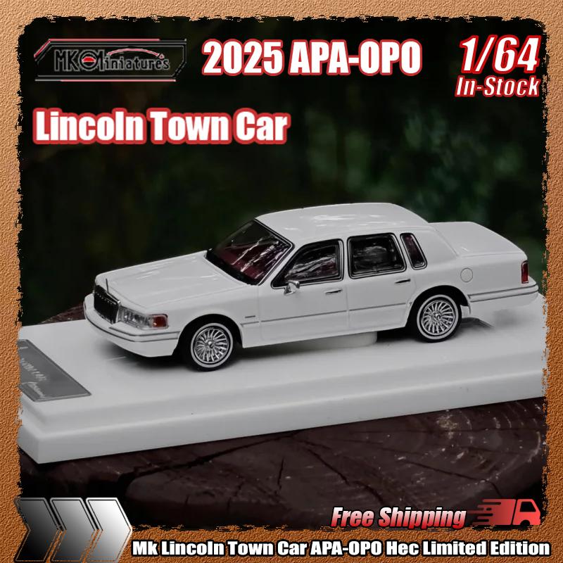 Mk 1:64 Lincoln Town Car Apa-opo Hec Limited Edition Simulation Alloy Small-scale Diecast Model Custom Toys Decorative Gifts