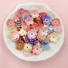 Home Party Supplies 80Pcs Handmade Materials Five-petal Flower Colored 10.5mm Acrylic Fashion Beads Earrings Materials DIY Jewelry Making Hairclip