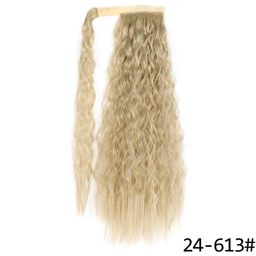 MERISIHAIR Women Long Straight Wrap Around Ponytail Synthetic Fiber Long Straight Wavy Hair Extensions Daily Wear