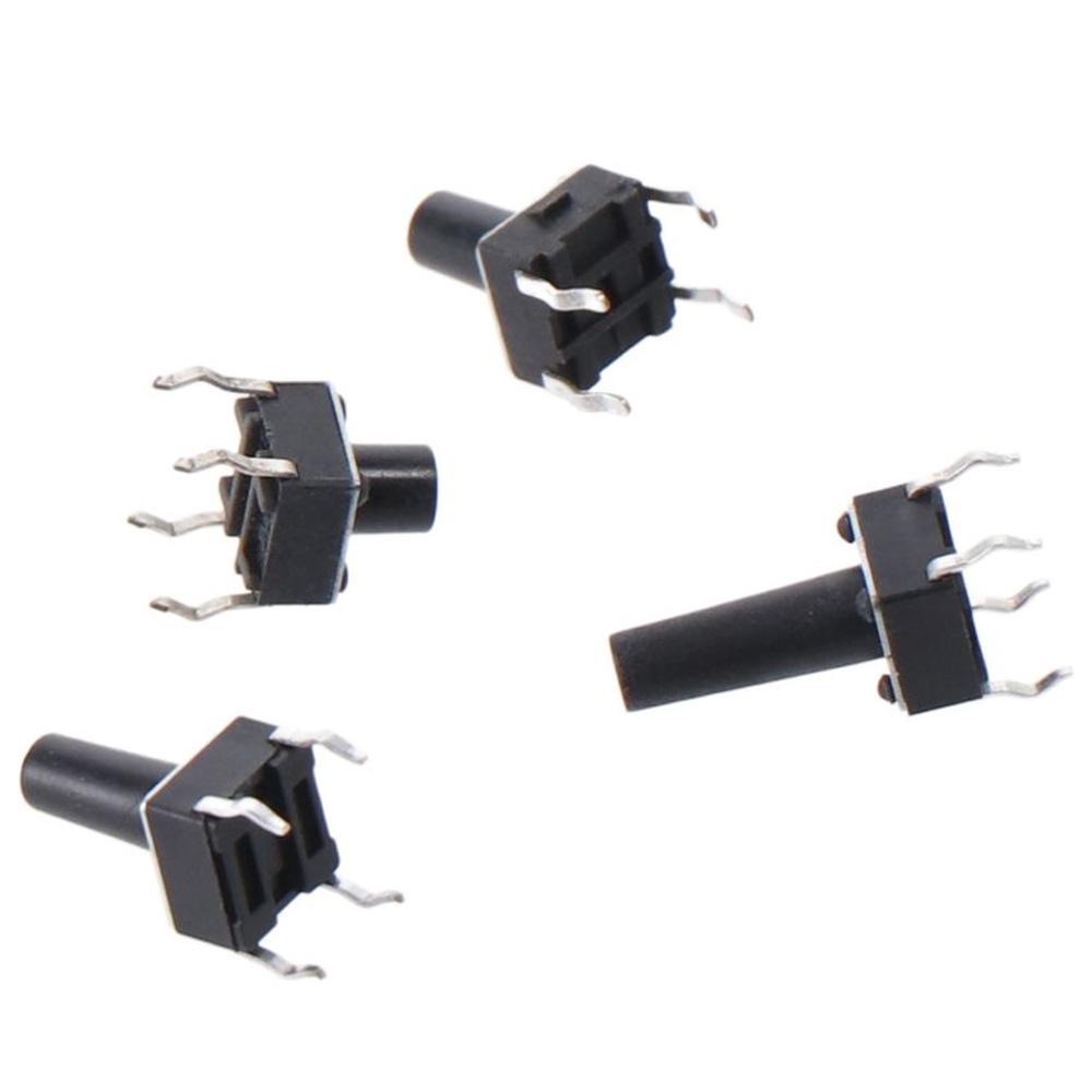 200Pcs 6x6 Mm Tactile Push Button 4 Pin Pushbutton Switches Breadboard Arduino PCB