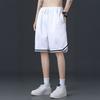 Men Summer Shorts Elastic Waist Adjustable Drawstring Sport Shorts with Pockets Solid Color Wide Leg Casual Shorts