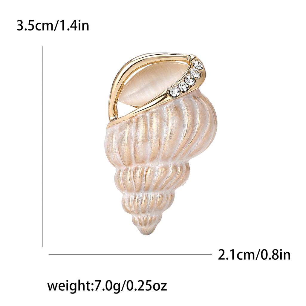 Креативная брошь-ракушка из эмали из сплава, изысканная модная женская брошь для костюма, кардигана, украшения для корсажа