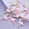 Pink Love Girl Accessories Enamel Bulk Charms For Jewelry Making Supplies Moon/Flower/Butterfly Pendants Charm DIY Earring Craft