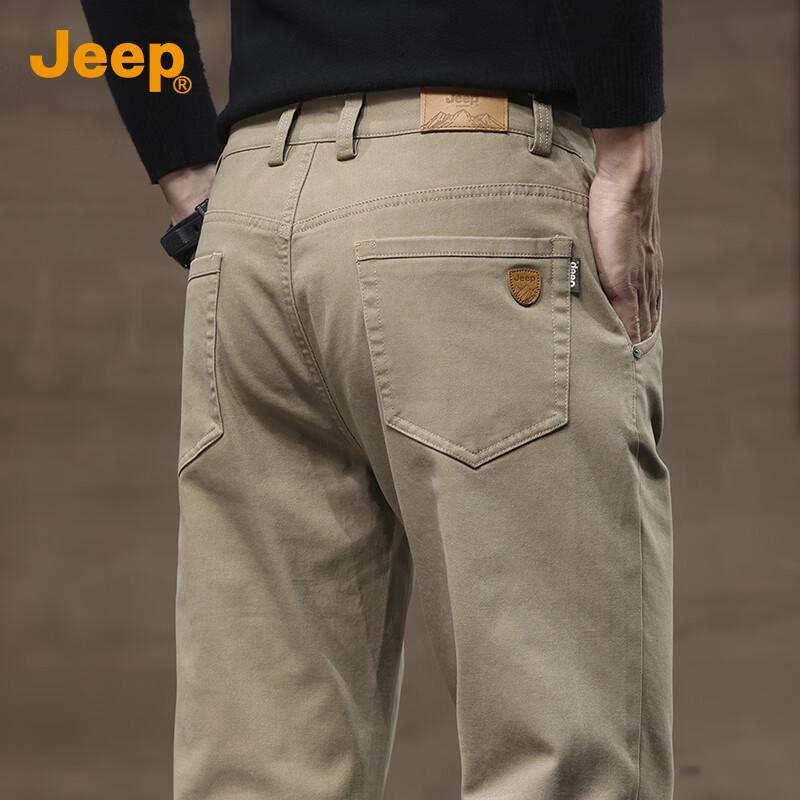 Jeep Мужские премиальные брюки прямого кроя в стиле smart casual