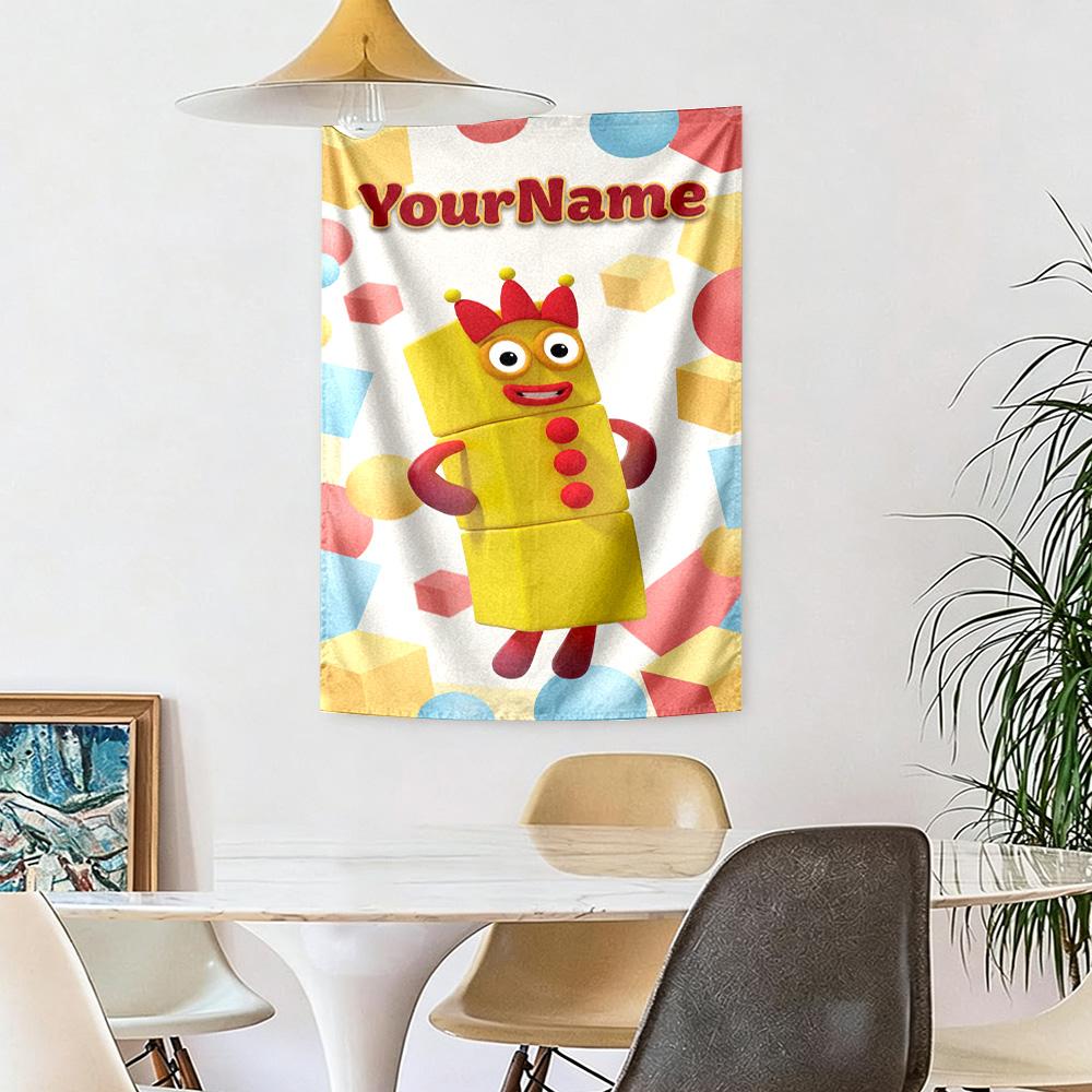 Numberblocks Custom Your Name Wall Decor Tapestry Art For Pet Memorial Birthdaywedding Party Backdrop Family Gift