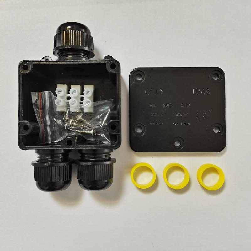 Ip68 3 Way Waterproof Junction Box Electrical Cable Wire Connectors 24A 450V External Electrical Junction Box