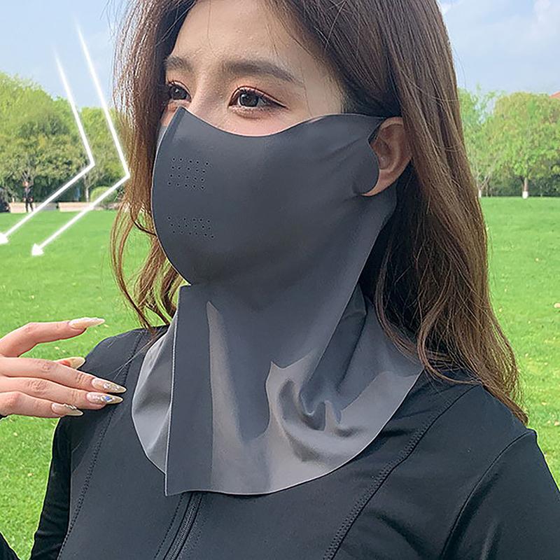 Unisex Uv Protection Outdoor Neck Wrap Cover Sports Sun Proof Bib Ice Silk Mask Face Cover Neck Wrap Cover Sunscreen Face Scarf