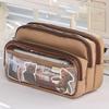 Capacity Pencil Case Stationery Pen Bag Beauty Bag Portable Cosmetic Storage Bag Back School