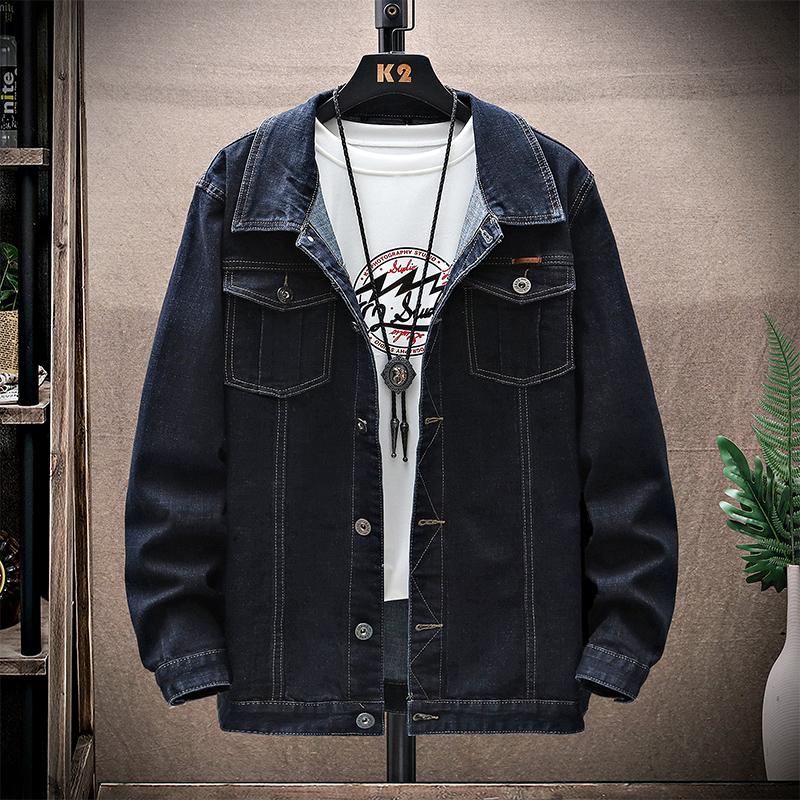 Мужская одежда, модная мужская джинсовая куртка больших размеров, осенне-весенняя верхняя одежда, повседневные мужские джинсовые пальто, большие размеры